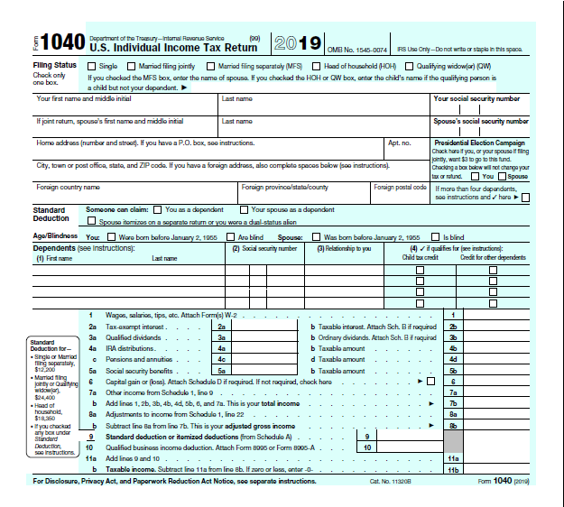 Form1040,US個人所得税,タックスブラケット